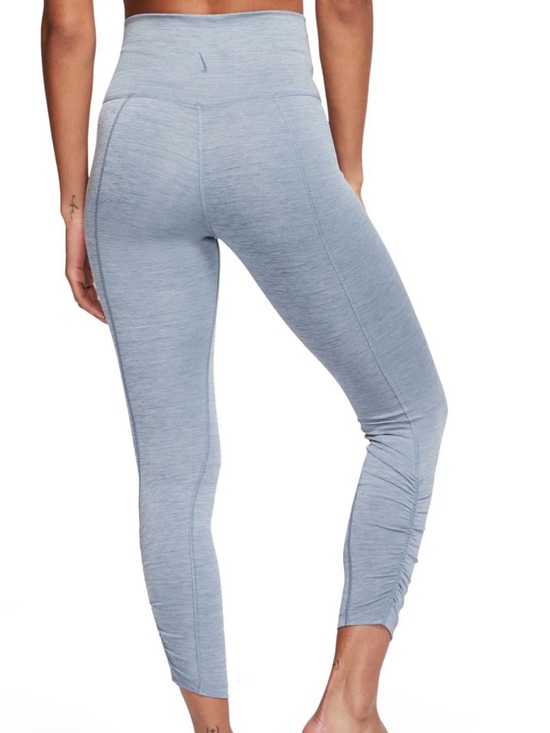 Nike Pants - Nike Yoga Ruched Leggings Women’s M Blue Dri-FIT High Rise 26” Inseam
